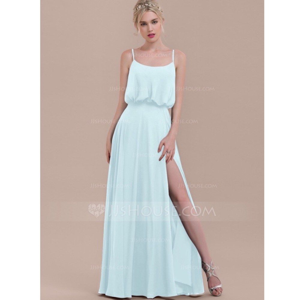 Maxi Square Neckline Bridesmaid dress in Mist